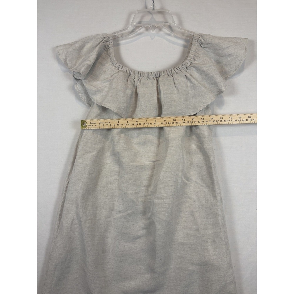 Tommy Bahama St. Lucia Linen Blend Off The Shoulder Dress Small Beige Tan - Picture 6 of 8